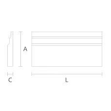 Wooden baseboard/ceiling molding PLT-006 for classic and modern interior &ndash; drawing