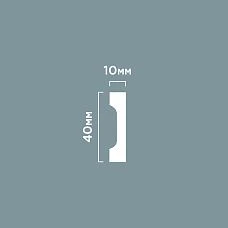 Skirting board W40V1 POLYSTYRENE HI WOOD 40 mm x 10 mm x 2.0 m. drawing