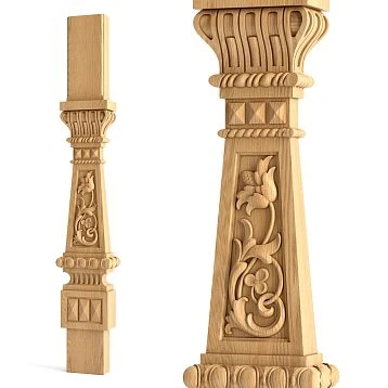 Flat Wooden Baluster L-009.1