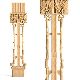 Flat wooden baluster L-058.1