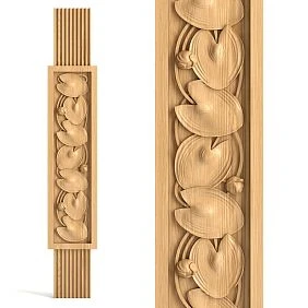 Flat wooden baluster L-092.1
