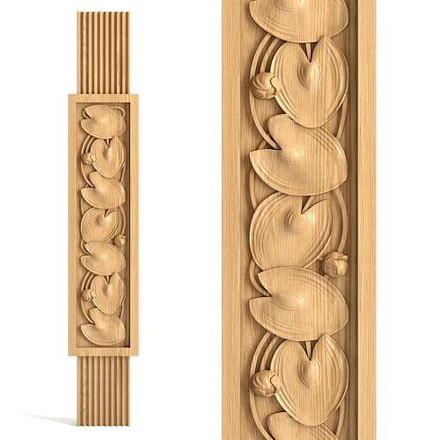 Flat wooden baluster L-092.1