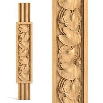 Flat wooden baluster L-092.1