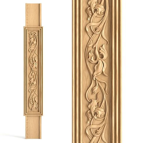 Flat wooden baluster L-093.1