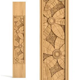 Flat wooden baluster L-096.1