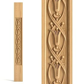 Flat wooden baluster L-100.1