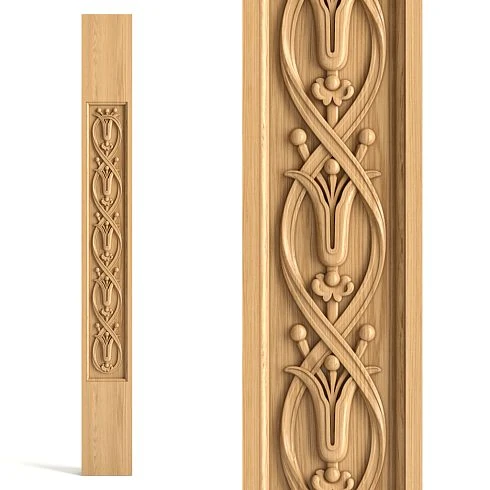 Flat wooden baluster L-100.1
