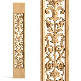 Flat wooden baluster L-101