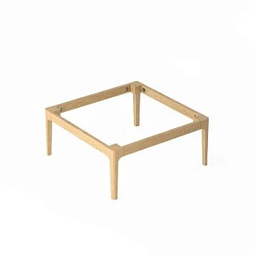 Coffee table base STL-026-8 made of solid oak