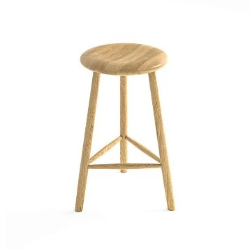 Half-bar stool TBR-005 from natural beech of Prestige series, dimensions 445&times;650&times;430&times;350 mm