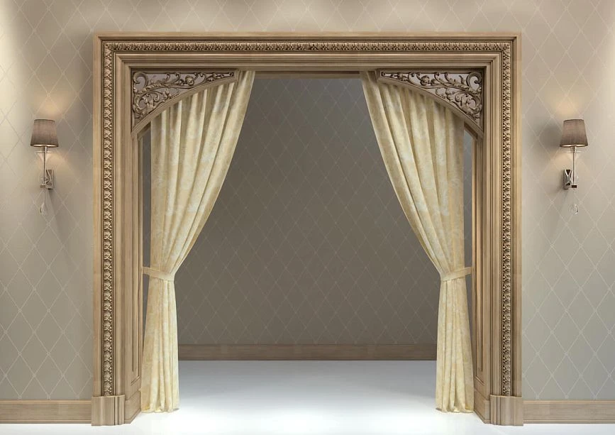 Wooden portal PRT-011 in classic interior