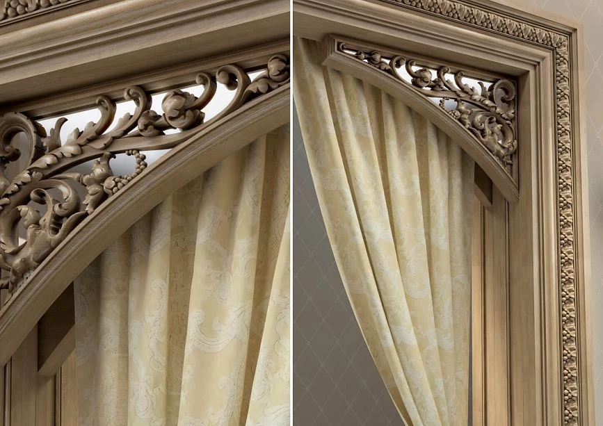 Decorative elements of portal PRT-011 with matte glass