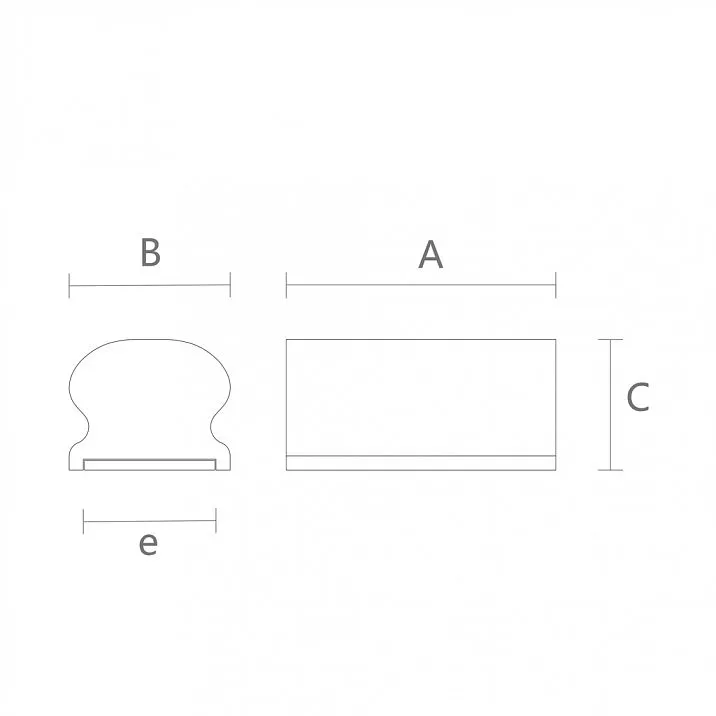 Handle PR-002 &mdash; strength and durability for your staircase drawing