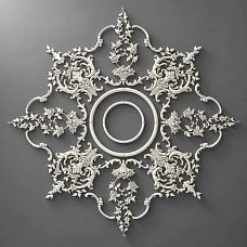 Ceiling rosette CPU-071 with a diameter of 1365 mm made of polyurethane in a classic style with an eight-ray composition