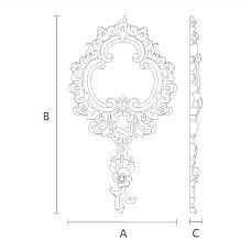 Carved Insert N-280 in classic style drawing