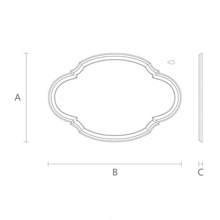 Drawing of carved frame RM-036