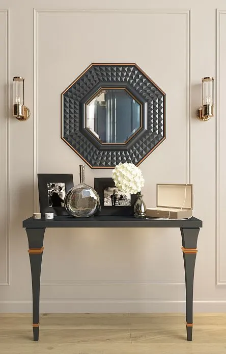 Modern interior with carved frame RM-033 and furniture legs MN-110