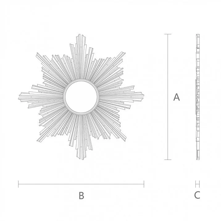 Carved Frame RM-050, product drawing