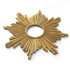 Carved Frame RM-050, MDF, modern style, sun shape