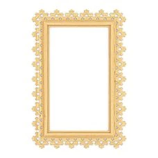 Pine mirror frame RM-056 on a light background, wooden openwork mirror frame for enamel