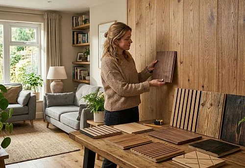 Interior wooden wall panels: choosing shades, textures, and panel formats for warm interior finishing
