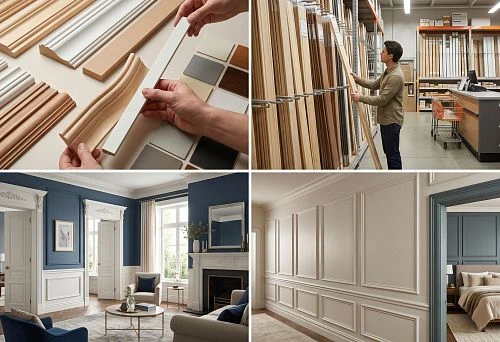 casings for walls of various profiles and materials for decorative interior finishing