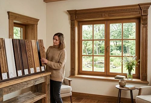 Wooden window trim in various shades and profiles to match your interior