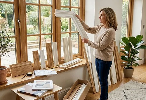 Window molding and decorative window opening framing in home interior