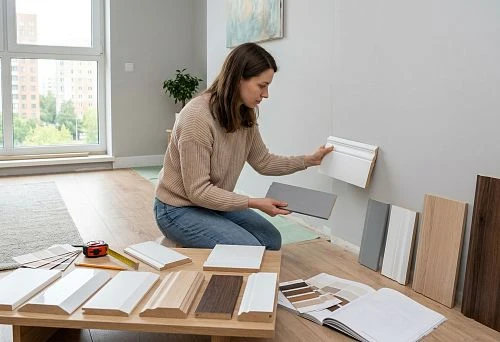 Choosing MDF skirting boards for an apartment in Moscow by profile, height and finish