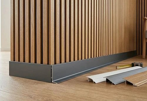 Wall panel skirting board: how to choose a profile for joints, abutments and neat finishing