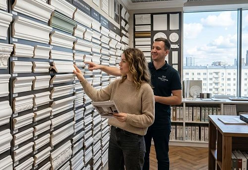 Moldings for interiors in Moscow at the decorative profiles salon