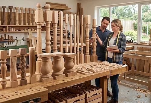Balusters for tables and furniture made of solid wood