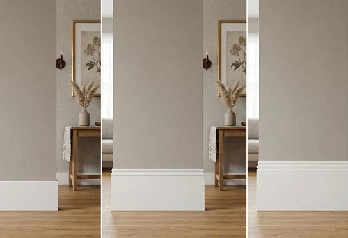 High MDF skirting board 80 mm for a neat lower wall contour