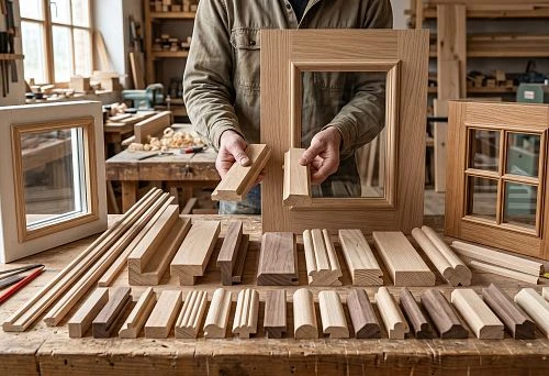 Wooden glazing bead for windows, doors, and furniture