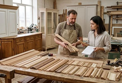 Wooden furniture molding for facades