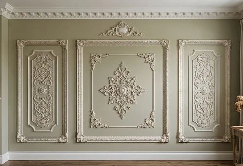 Polyurethane molding overlays for a decorative wall frame