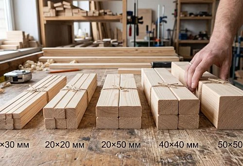 Wooden batten by size for wall finishing and interior