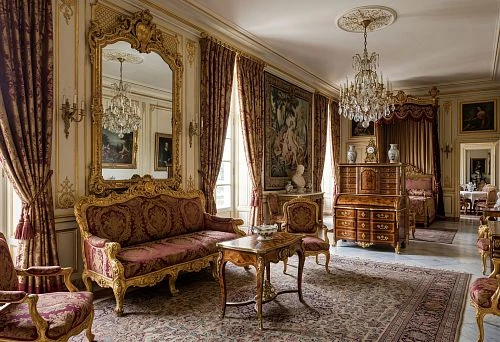 Baroque furniture in a classic living room interior
