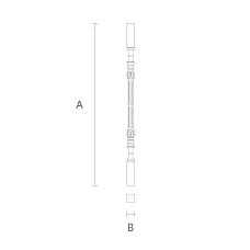 Wooden stair baluster L-045 made of oak or beech &mdash; a quality and affordable component for wooden staircase drawings