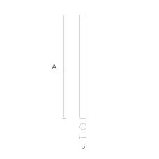 Staircase component L-118 in oak or beech &mdash; drawing