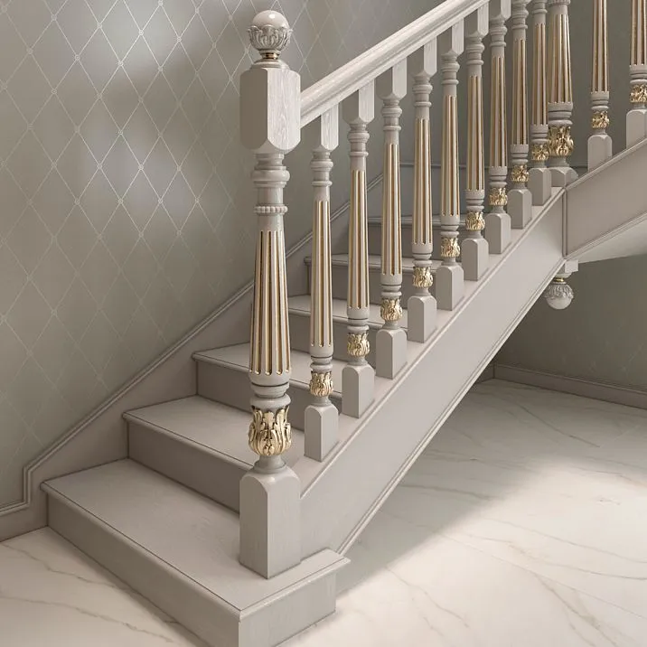 Vertical post for staircase &mdash; wooden stair baluster L-111