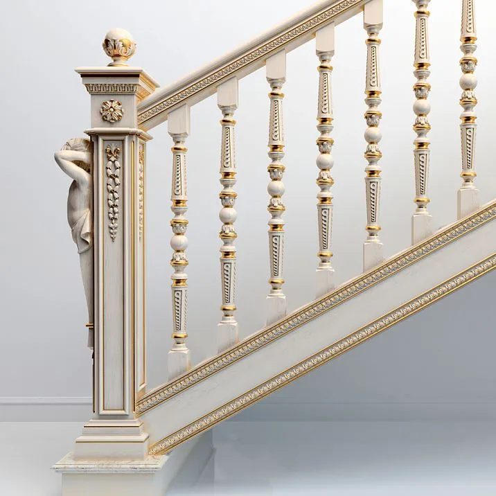 Wooden carved bracket KR-031 for staircase photo