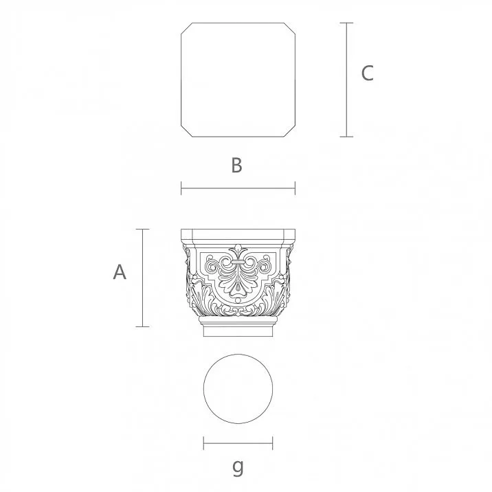 Carved Capital IKN-022 &mdash; drawing
