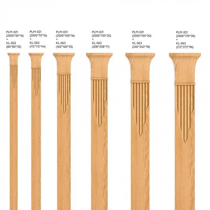 Carved capital KL-063 from solid wood for classic interior