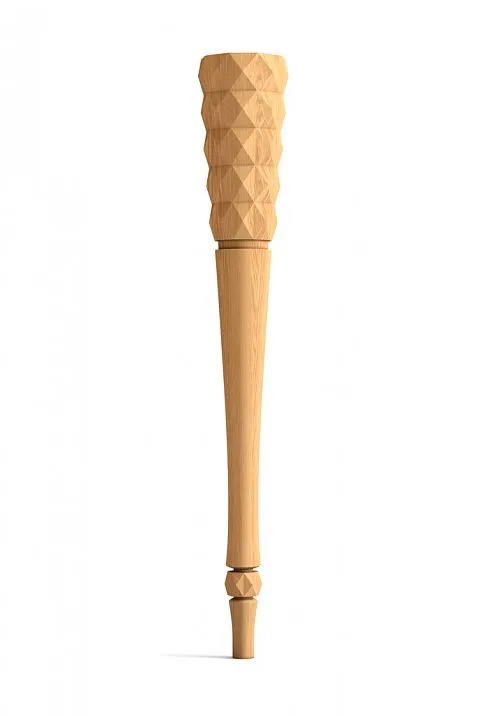 Wooden table leg with carving MN-114