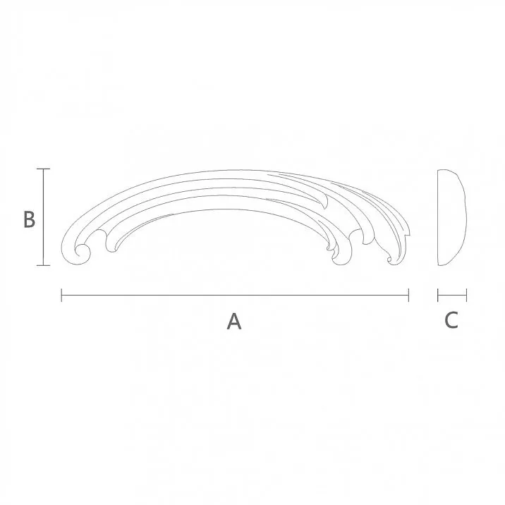 Schematic illustration of the NPU-432R model, showing dimensions and profile of the element
