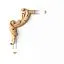 Decorative corner element MLD-2U-2L (A=195 B=135 C=20 mm) set for MLD-002 (Oak, Prestige)