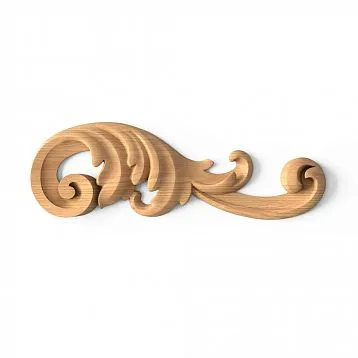 Carved Wooden Insert N-015R in the form of a floral ornament