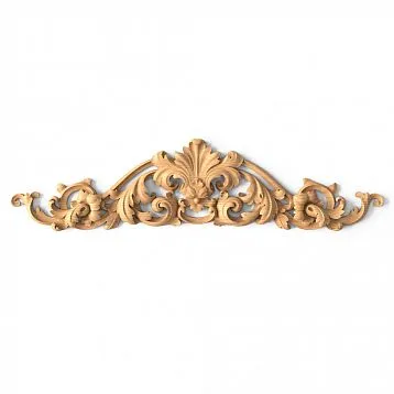 Decorative element N-034 from wood with leaves and buds