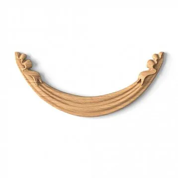 Wooden ribbon on furniture applique